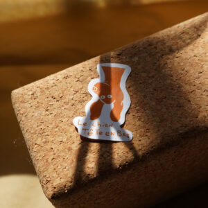 Sticker yoga chien tête en bas